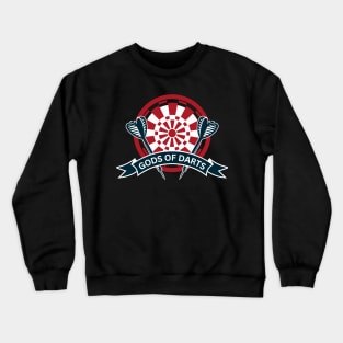 Gods of Darts, Dart Throwing Sports, Bullseye Crewneck Sweatshirt